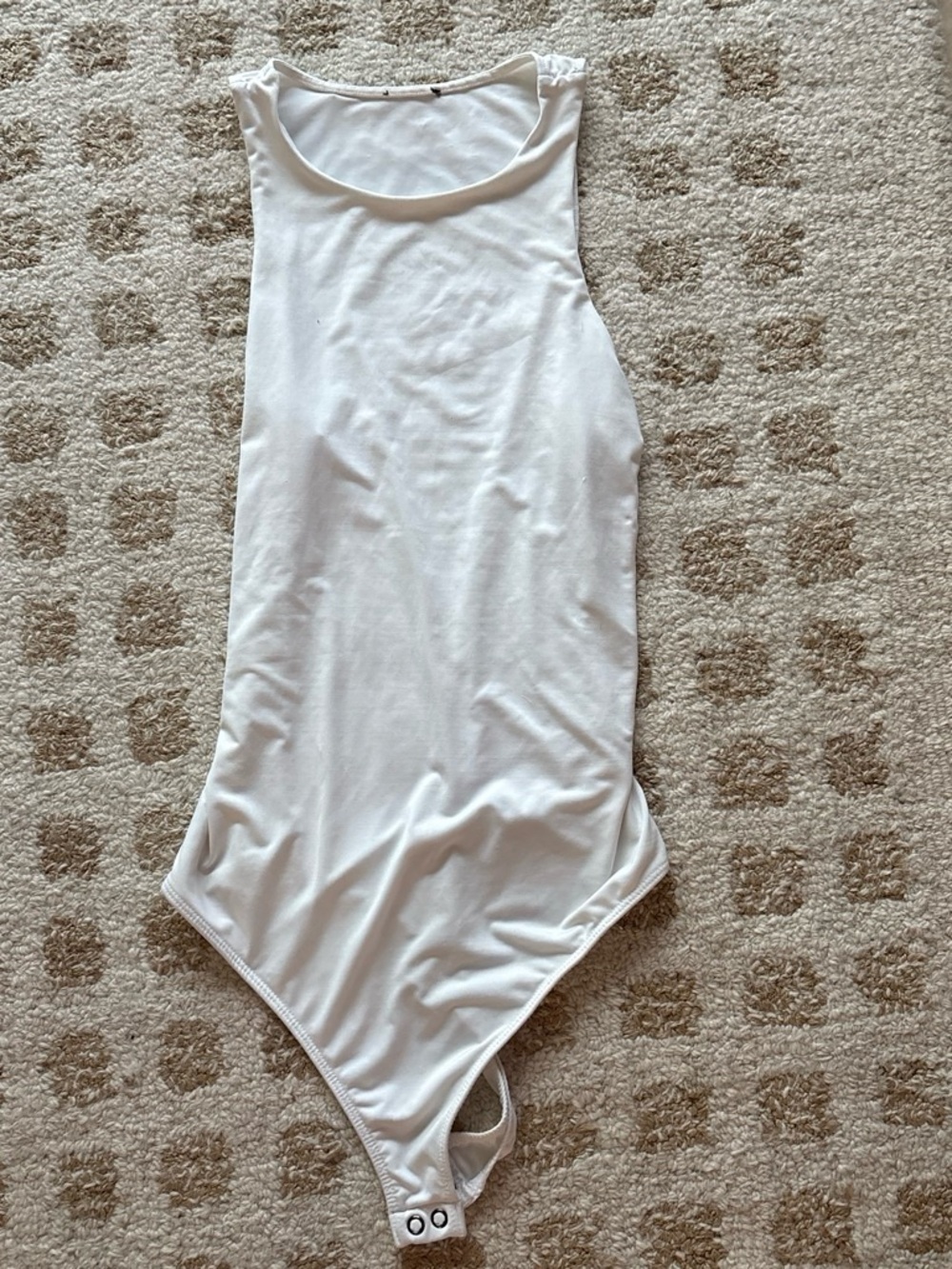 ASOS White Sleeveless Scoop Neck Bodysuit